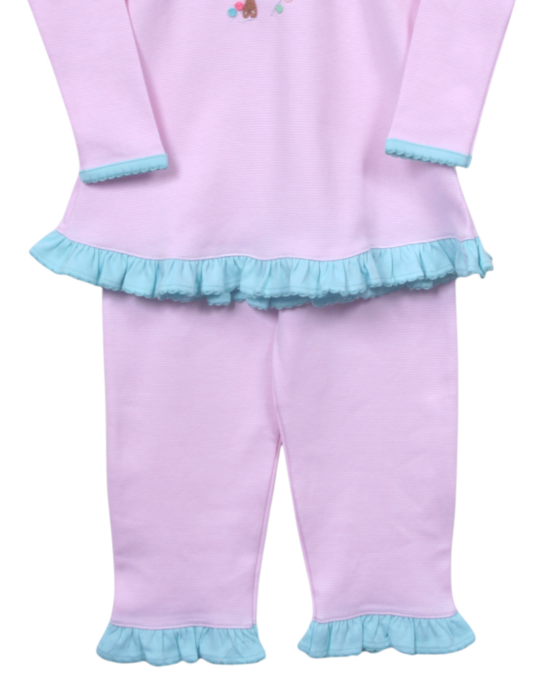 Ginger's House Felt Applique Pink Stripe Girl's Pant Set, That Store, pants