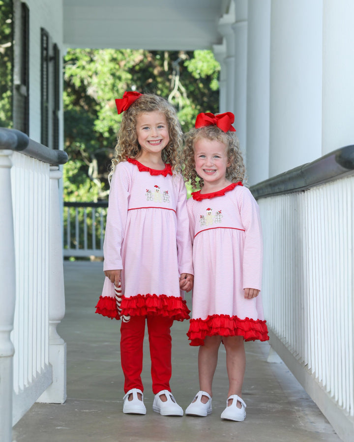 Gingerbread Pink Stripe Dress, That Store, girls