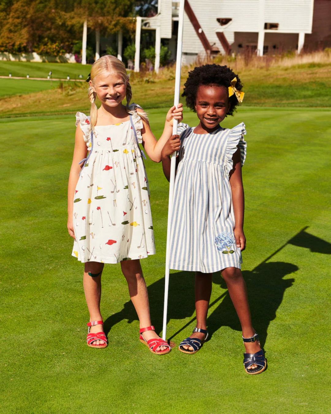 Girls Sarita Dress - Blue Stripe, That Store, kids