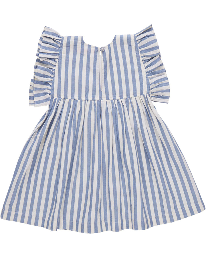 Girls Sarita Dress - Blue Stripe, That Store, back