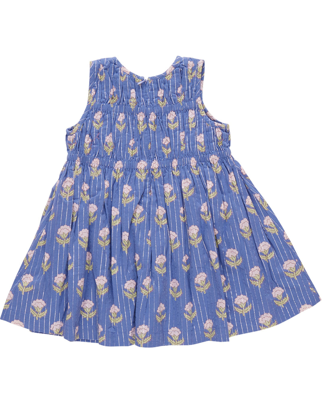 Girls Sleeveless Waverly Dress - Periwinkle Small Bud, That Store, front