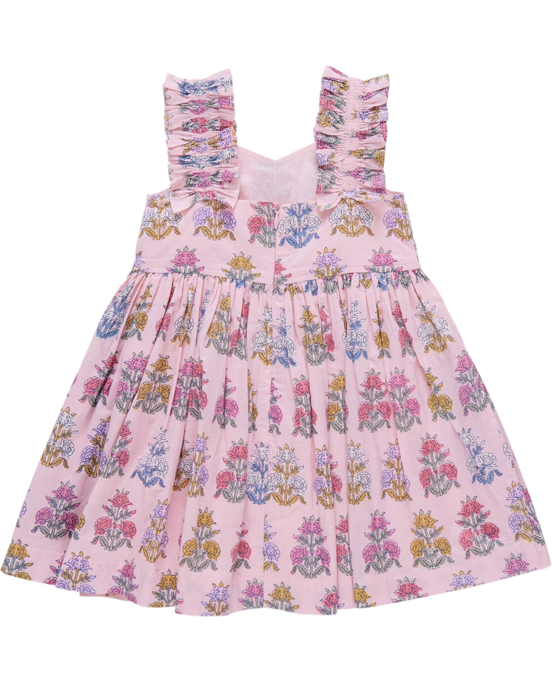 Girls Via Dress - Pink Flowerette, That Store, back