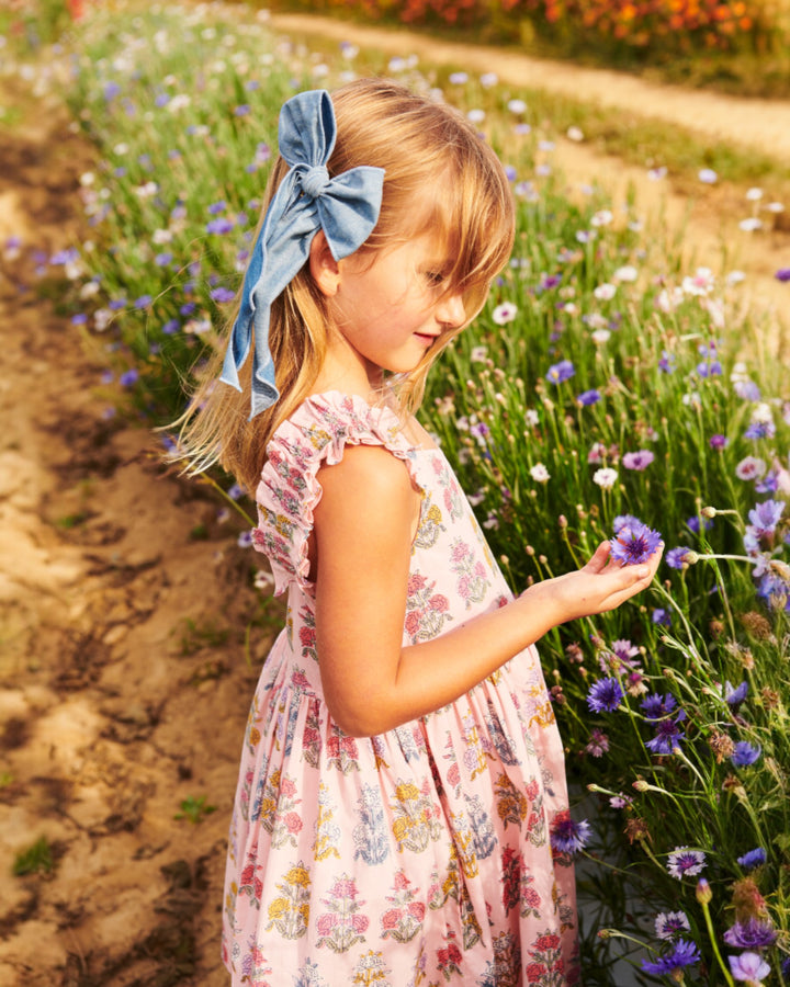 Girls Via Dress - Pink Flowerette, That Store, child