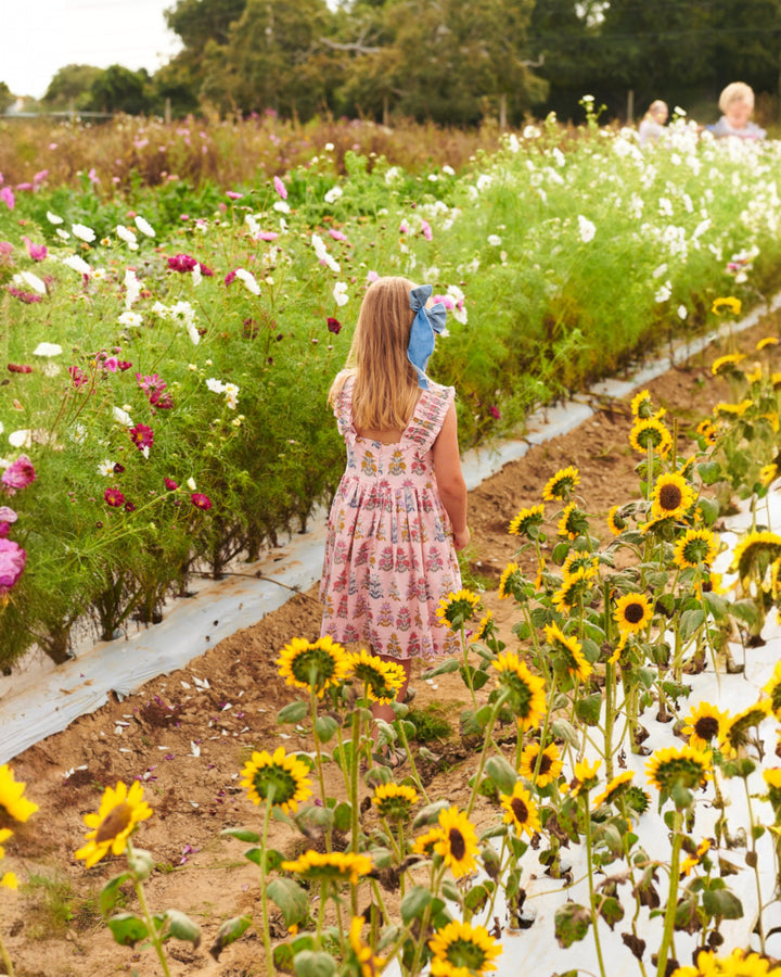 Girls Via Dress - Pink Flowerette, That Store, child 2