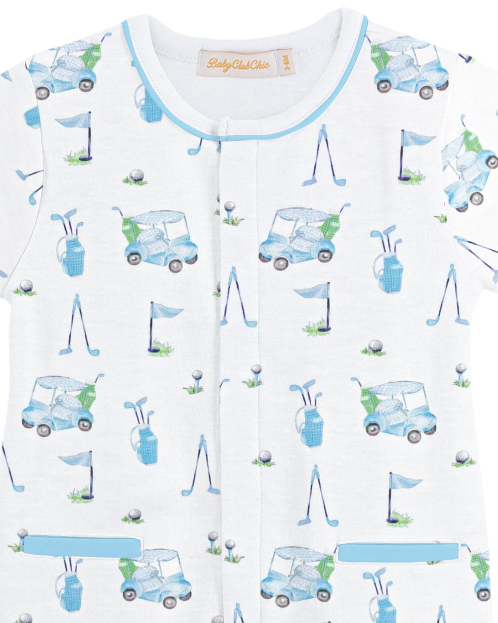 Golf Blue Boys Romper, That Store, close