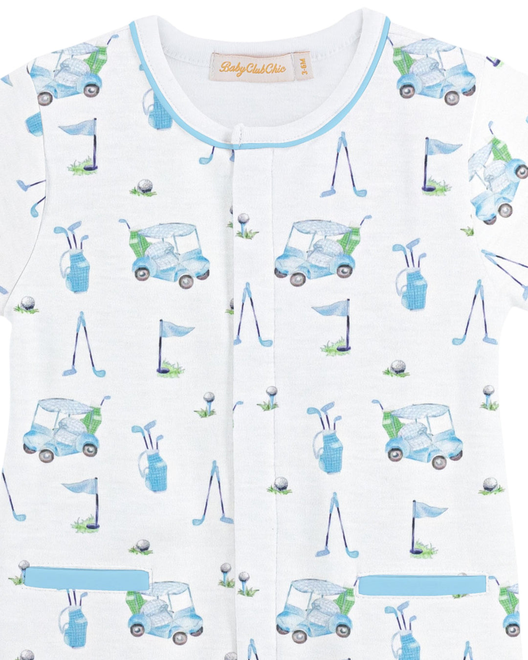 Golf Blue Boys Romper, That Store, close
