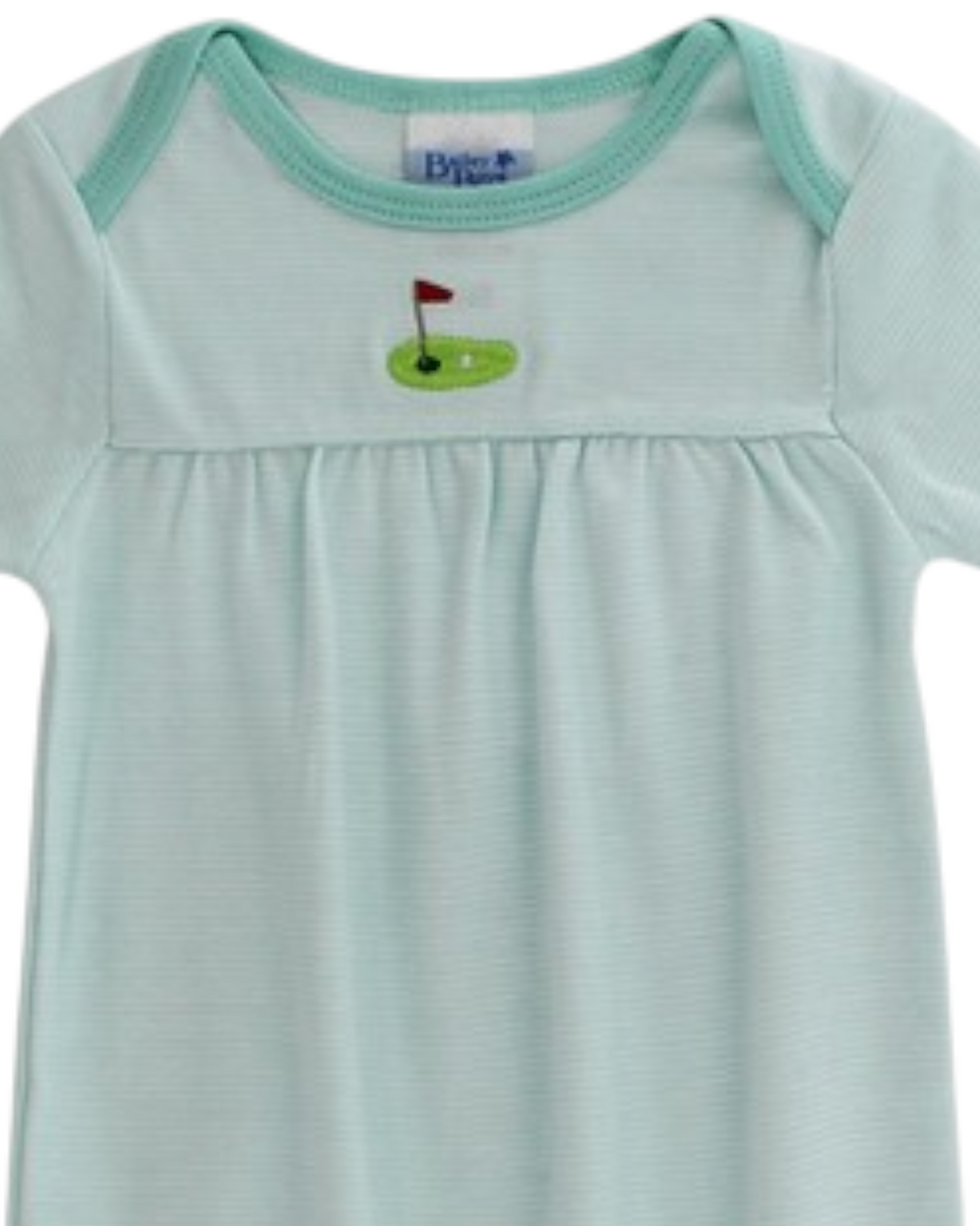 Golf Embroidered Mint Stripe Boys Sac, That Store, close