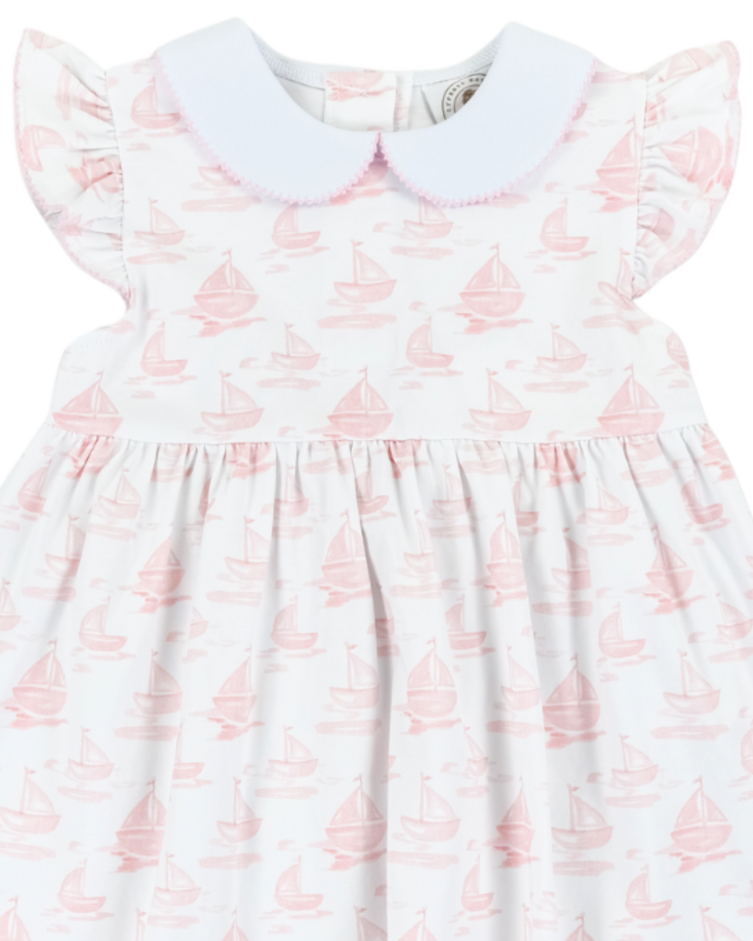 Grayton Beach Girls Pink Flutter Dress, That Store, close up