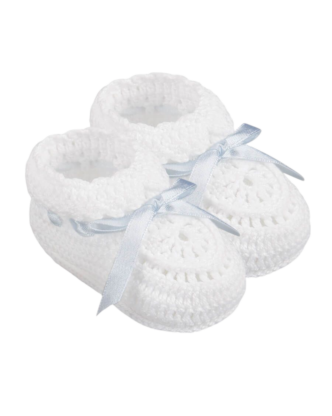 Hand Crochet Newborn Booties, That Store, blue