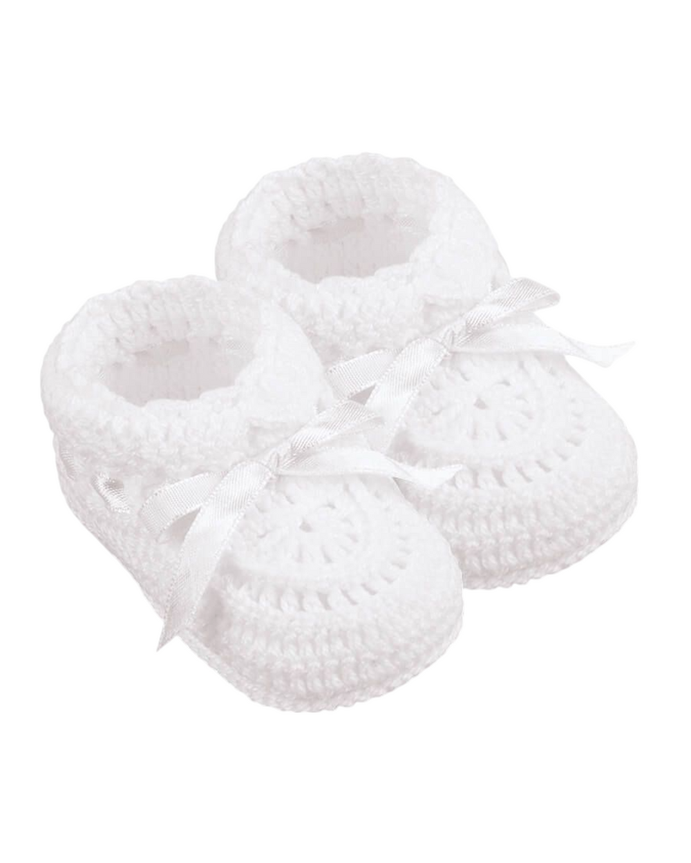 Hand Crochet Newborn Booties, That Store, white