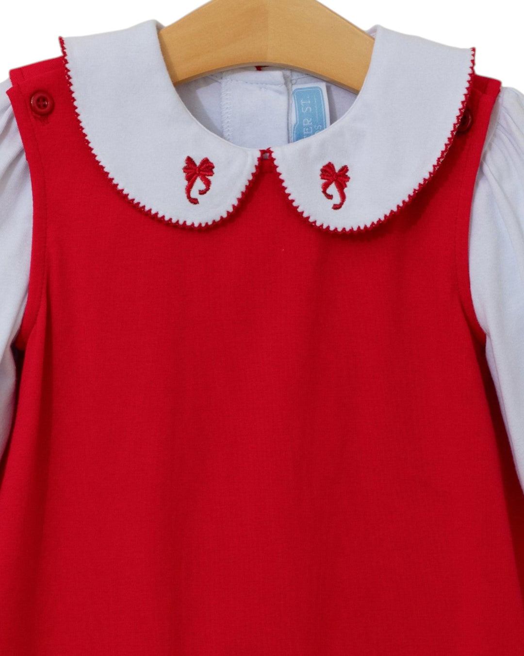 Holiday Bow Red Dress Set