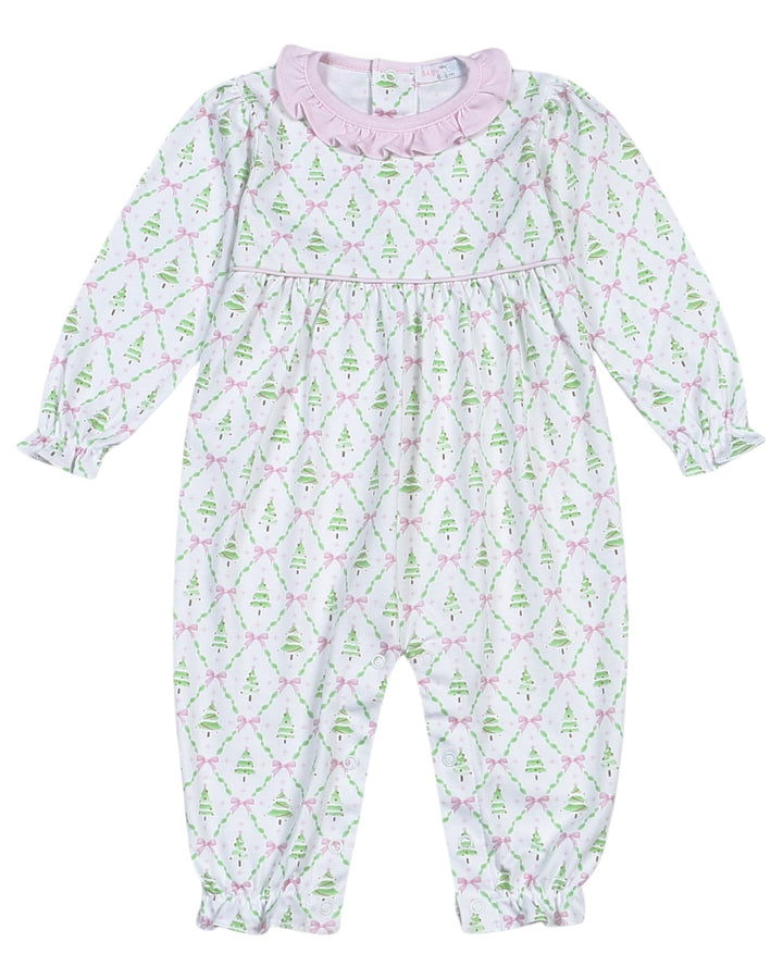 Holy Night Pima Pink Girls Romper