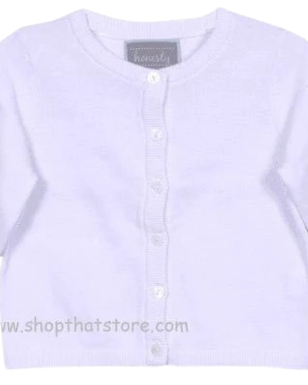 Honesty White Sweater, That Store, close up