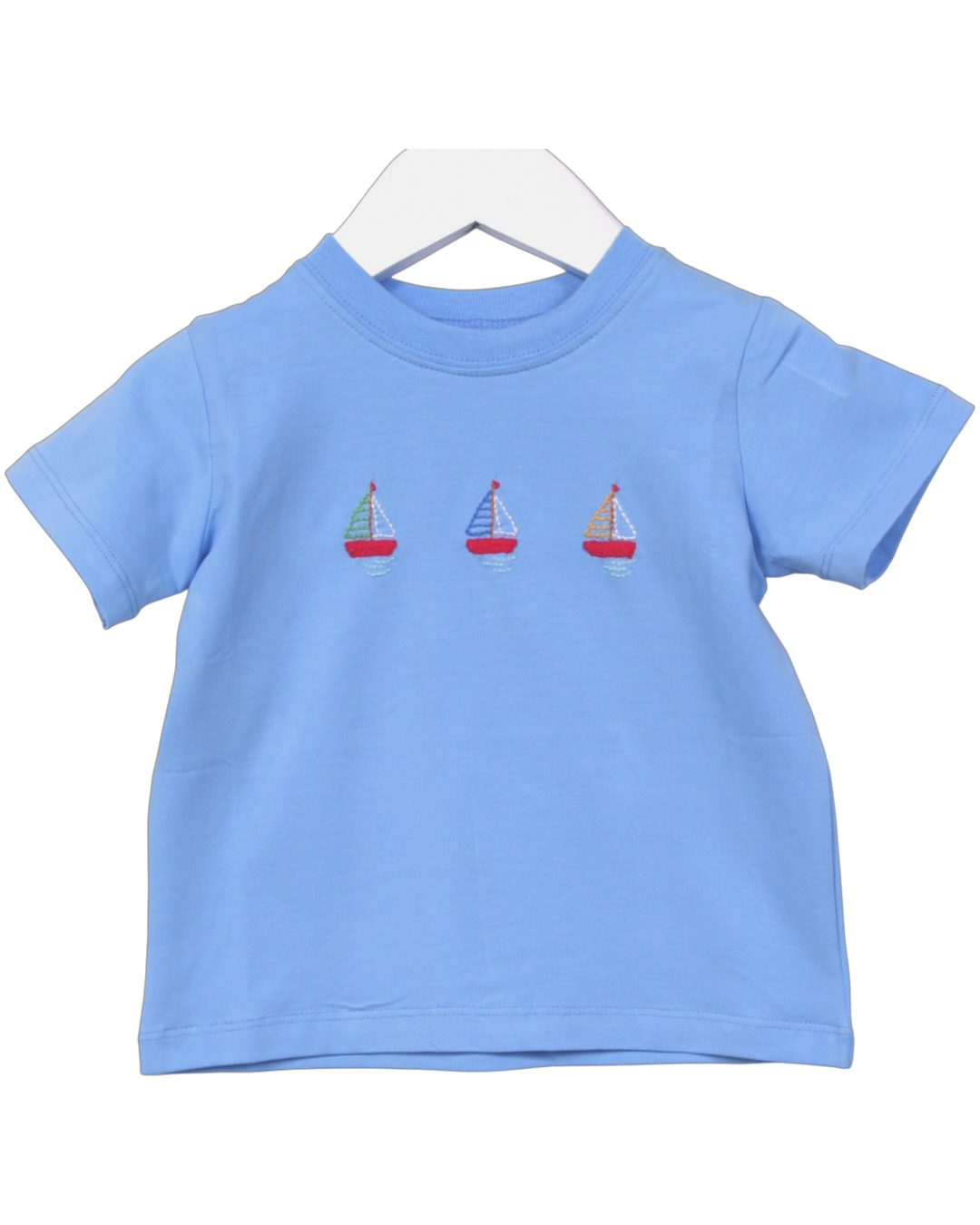 Houston Embroidered Blue Boys Shirt-Set Sail, shop that store, front