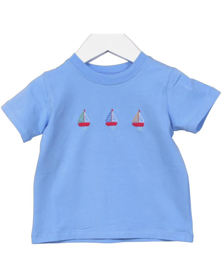 Houston Embroidered Blue Boys Shirt-Set Sail, shop that store, front