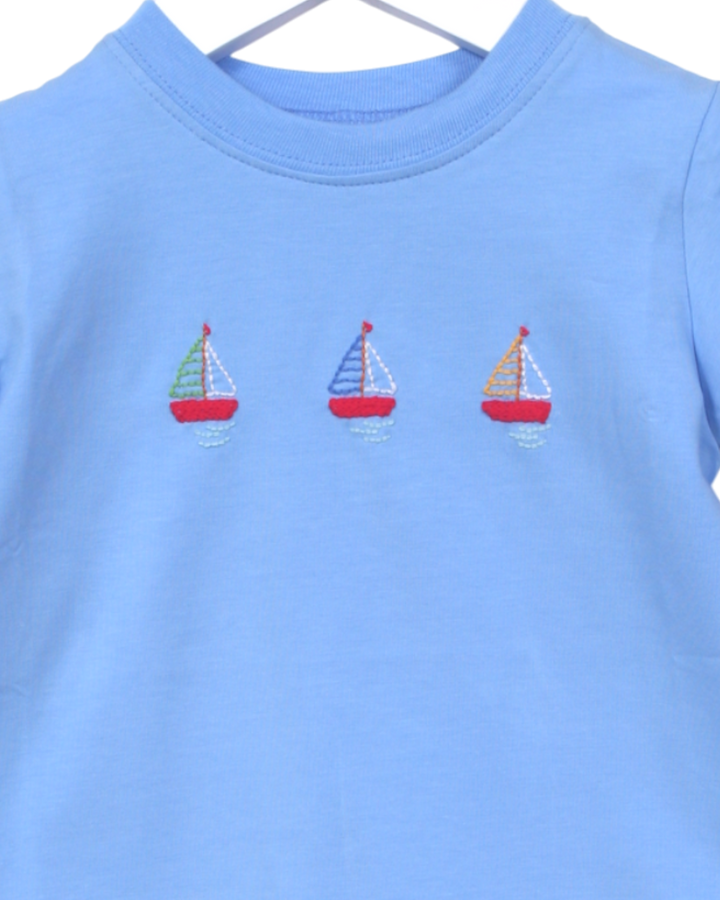 Houston Embroidered Blue Boys Shirt-Set Sail