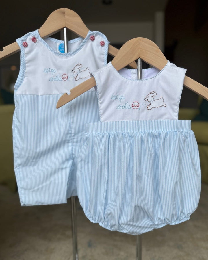 Peyton Snips & Snails Blue Stripe Boys Bubble