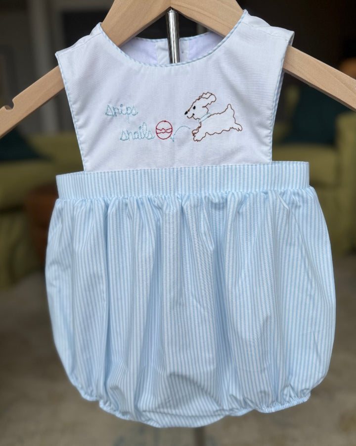 Peyton Snips & Snails Blue Stripe Boys Bubble