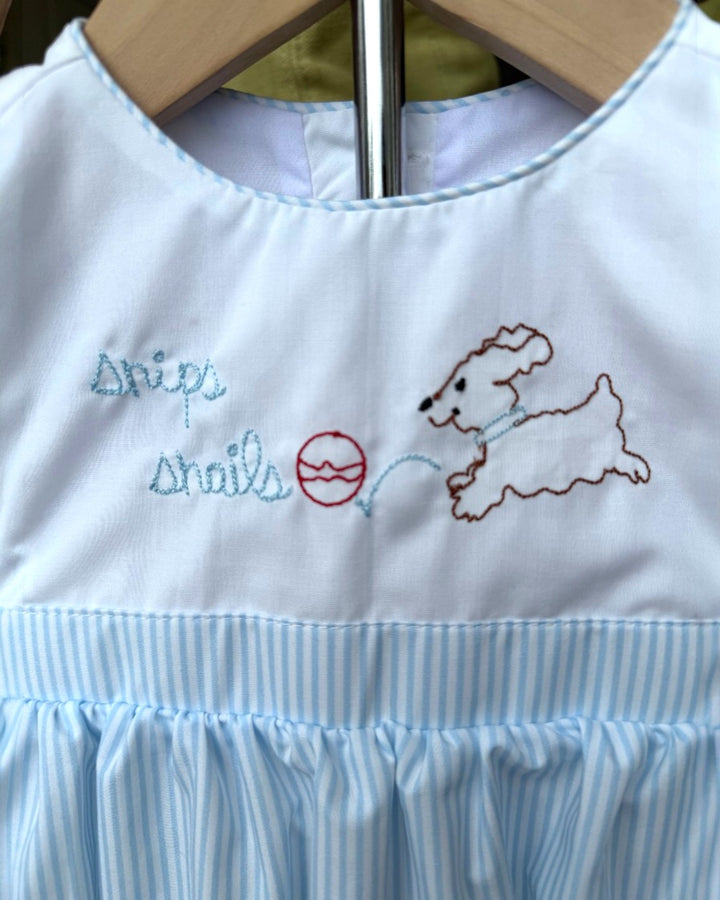 Peyton Snips & Snails Blue Stripe Boys Bubble