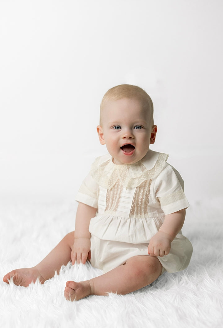 Rowan Boy Bubble - Vintage White and Ecru Lace