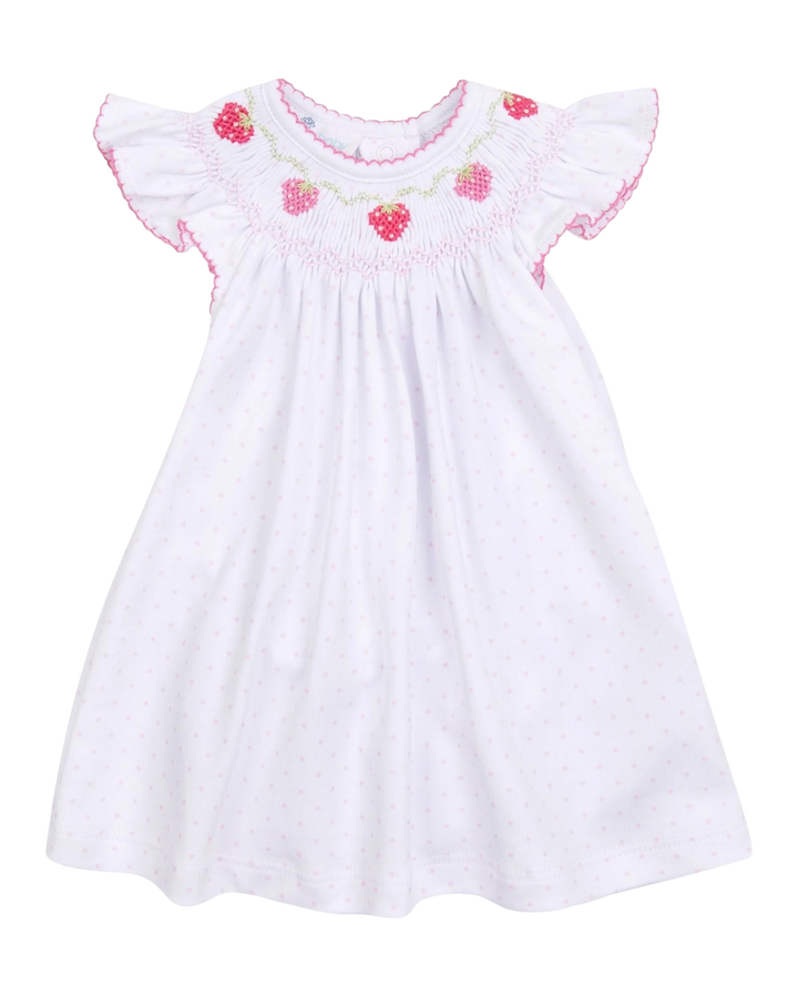 Strawberry Patch Pink Bishop Flutters Toddler Dress