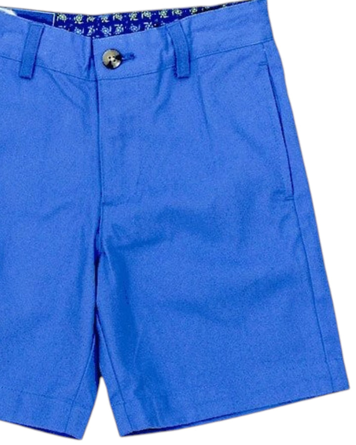Blue shorts on a white background