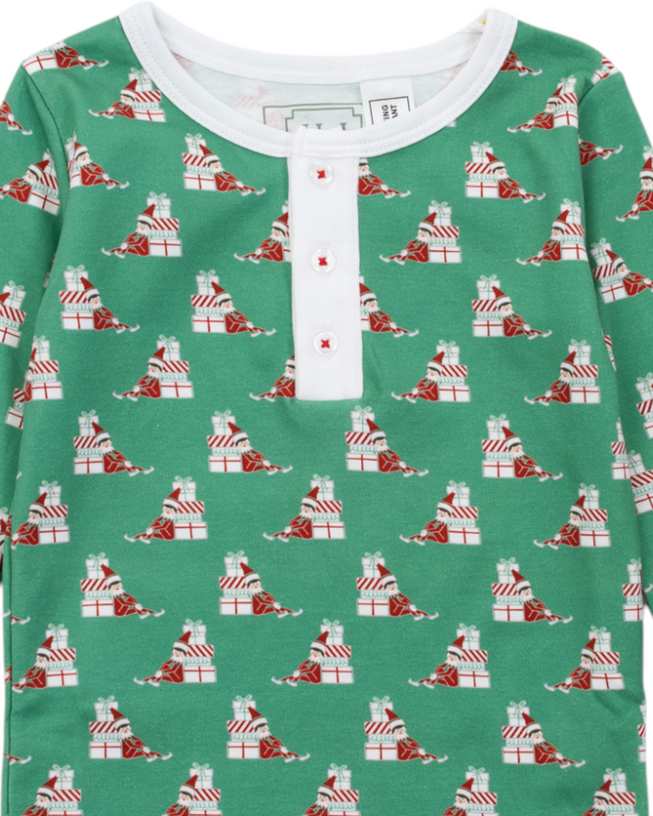 Jack Boys' Pajama Pant Set - Santa's Helper, That Store, close up
