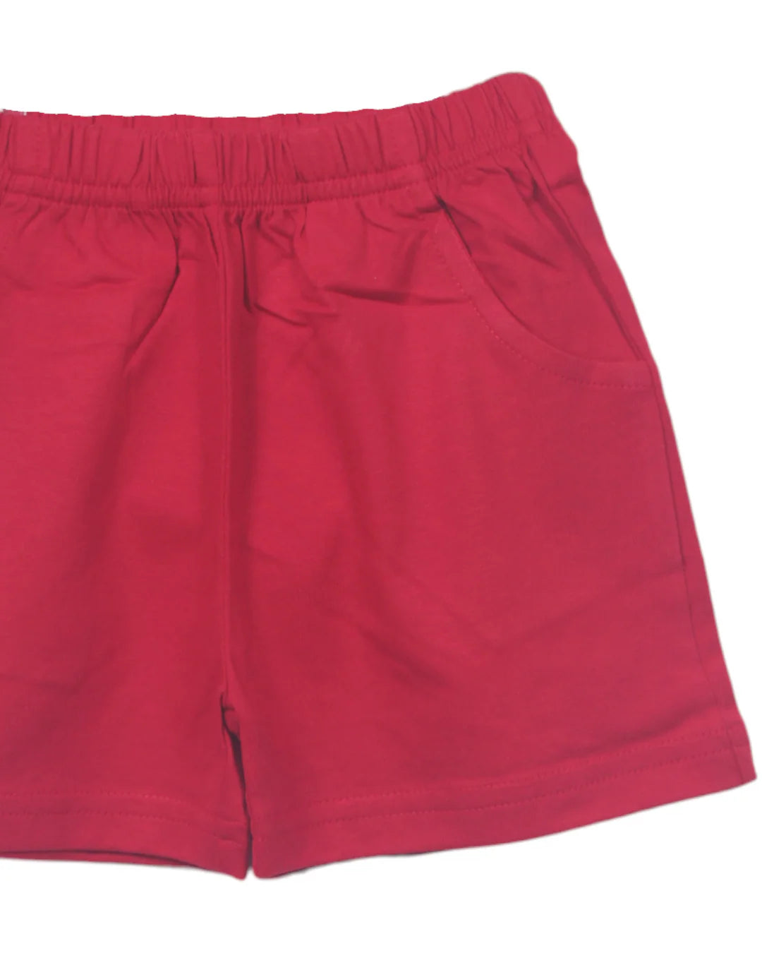 Red shorts on a white background