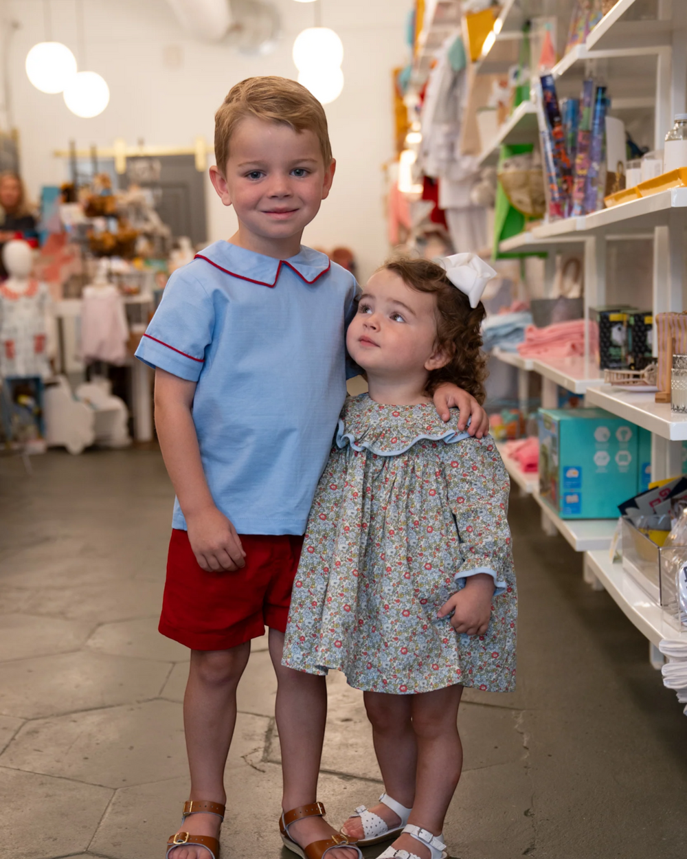 John Blue and Red Boys Short Set, child