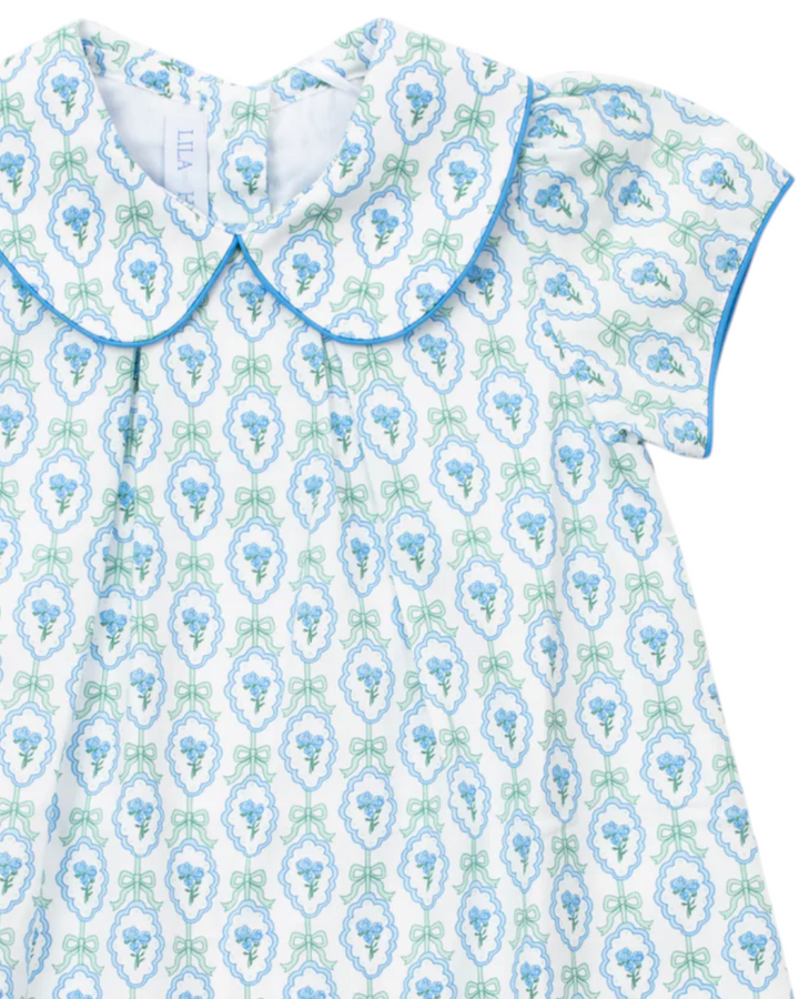 Kate Girls' Woven Dress - Hampton Blooms, That Store, close up