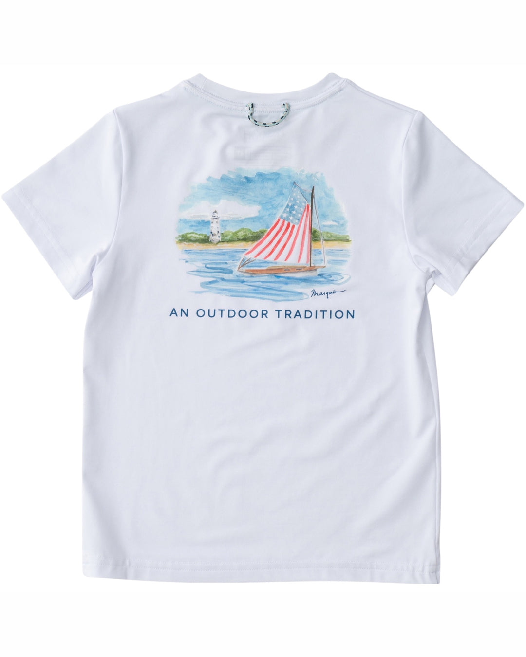 Kids Pro Performance Short Sleeve White Fishing T-shirt, That Store, front