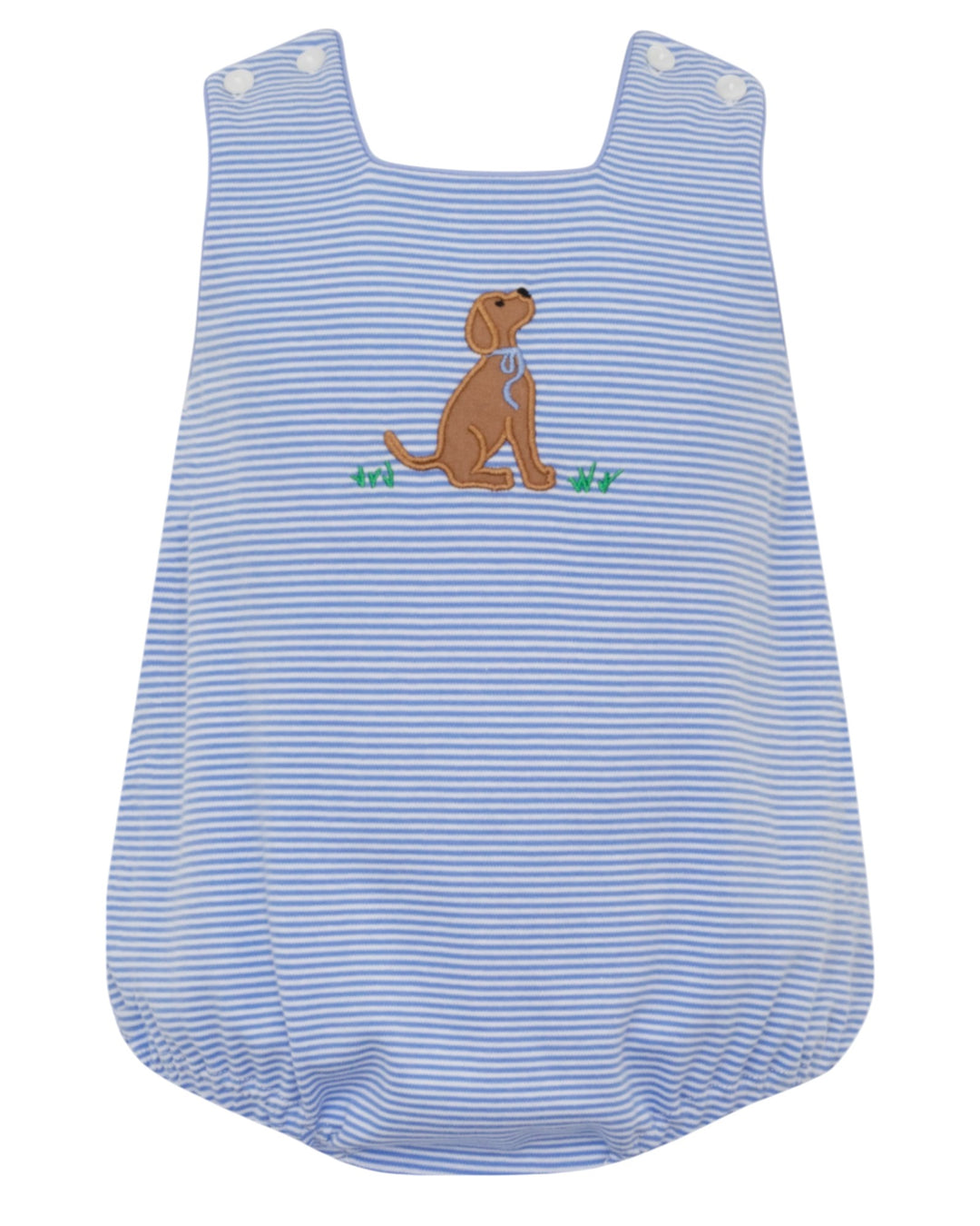 Labs Applique Blue Stripe Boys Bubble, That Store, front
