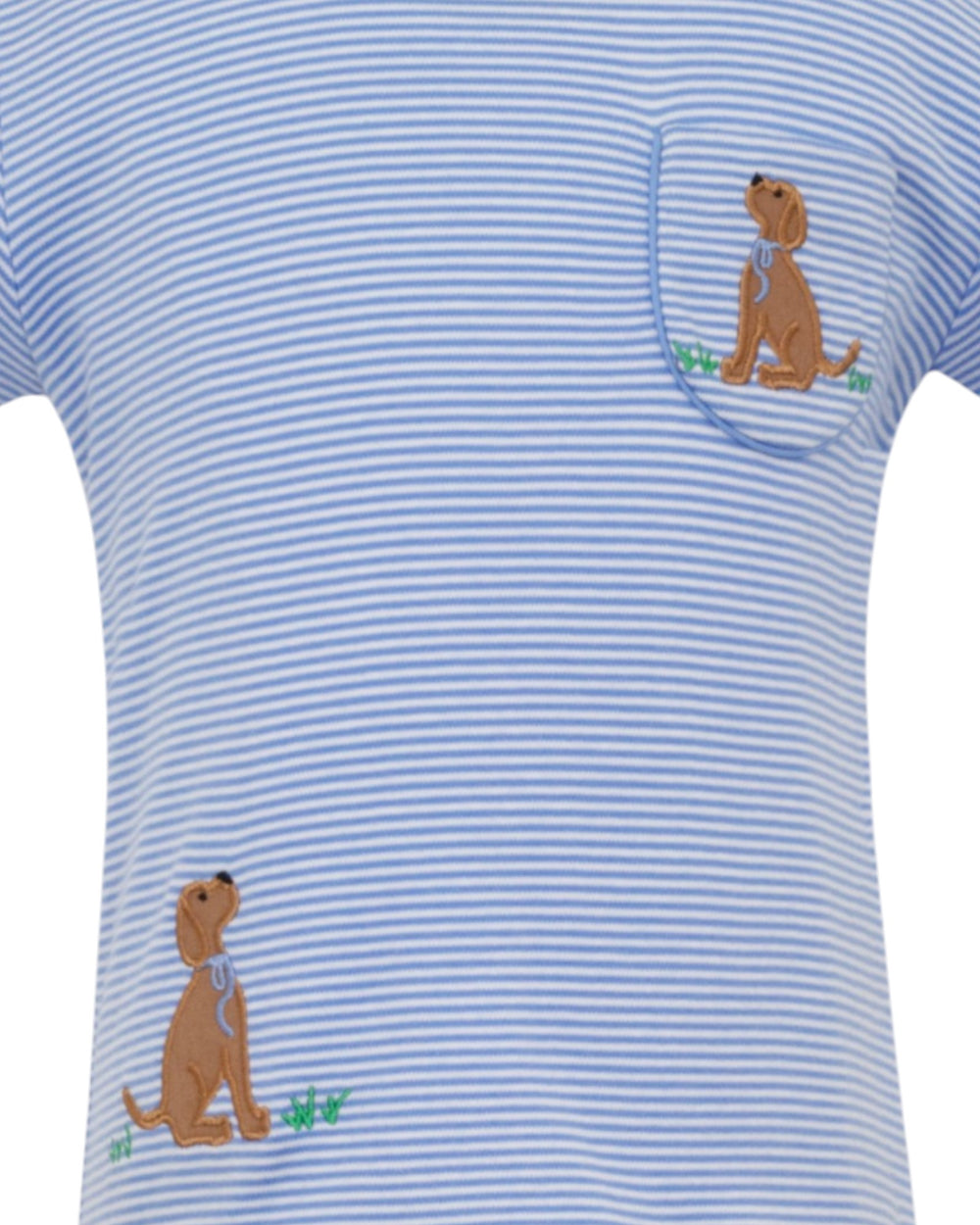 Labs Applique Blue Stripe Pocket Boys Shorts, That Store, close up
