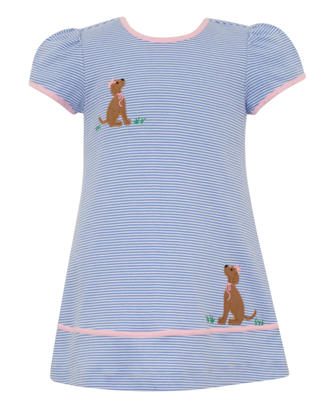 Labs Applique Periwinkle Stripe Periwinkle Dress, That Store, front