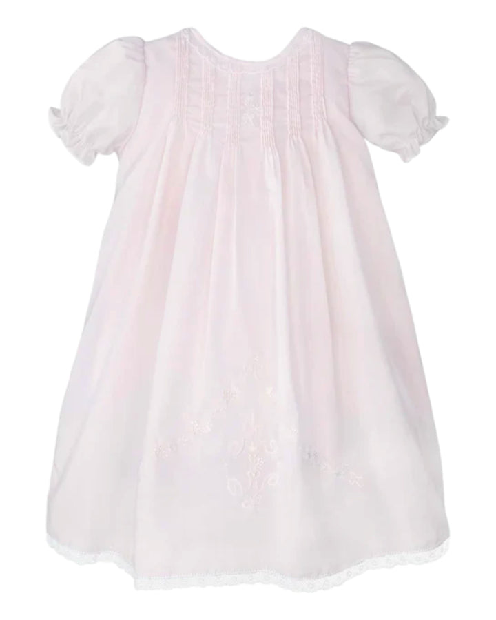 Lace Embroidered Pink Heirloom Girls Daygown, That Store, front