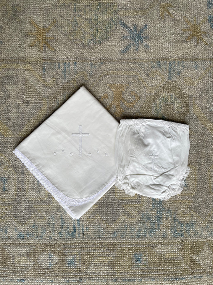 Landon Girls Diaper Cover: White Cross, Shop That Store, both