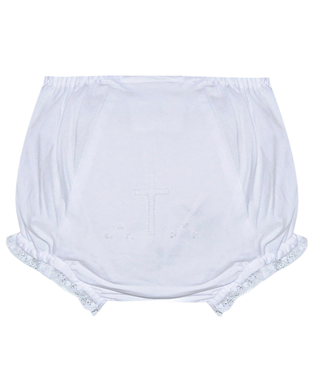 Landon Girls Diaper Cover: White Cross, That Store, front