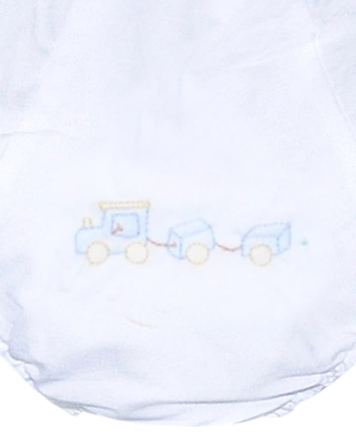 Landon White Boys Diaper Cover: Train, Thtat Store, close up