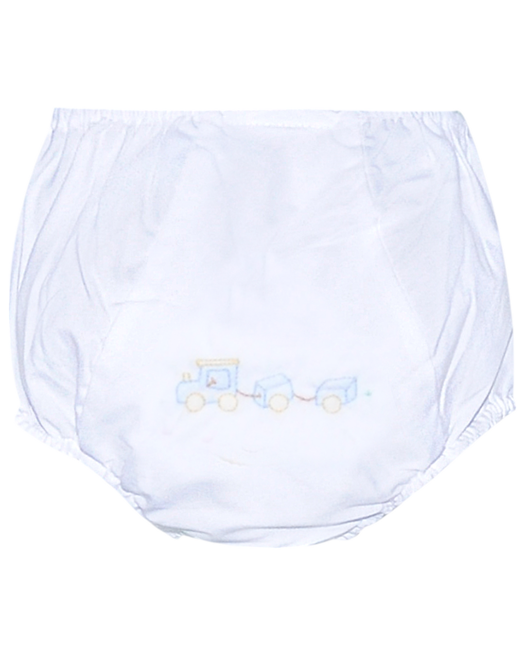 Landon White Boys Diaper Cover: Train, Thtat Store, front
