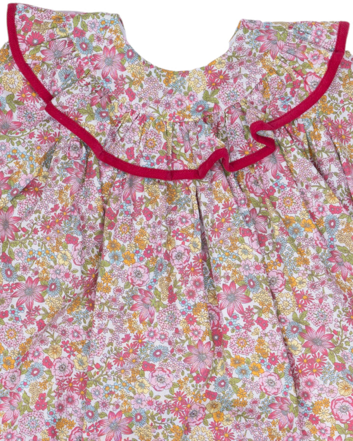 Layla Rasberry Floral Girls  Bloomer Set