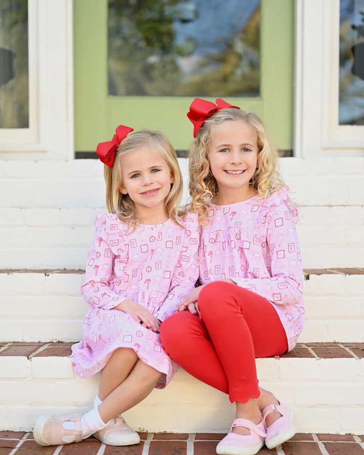 Letters to Santa Harper Pink and Red Knit Dress, kids