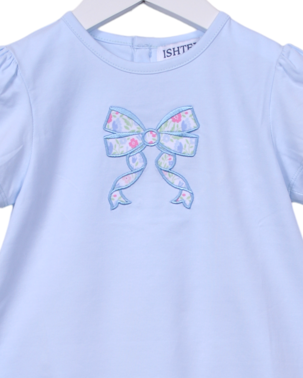 Liberty Flower Blue Girls Short Set, That Store, top