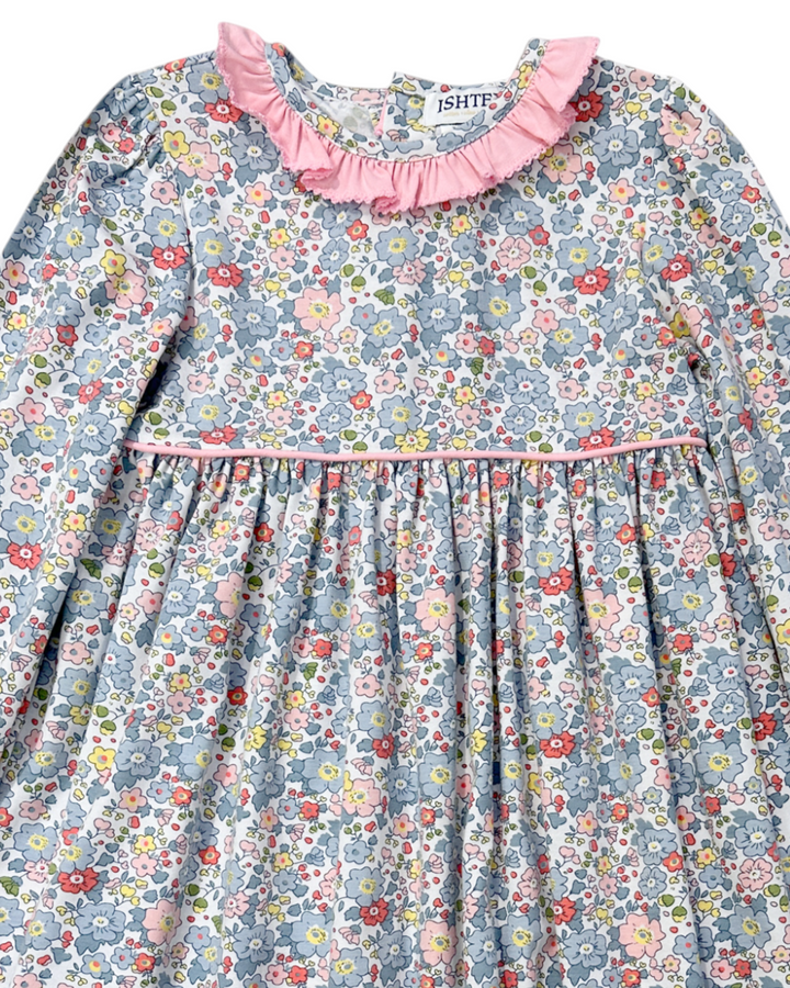 Liberty Flower Pink Girl's Dress, That Store, close up