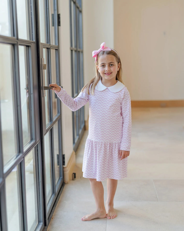 Lillian Girls' Dress - Pretty Pink Bows
