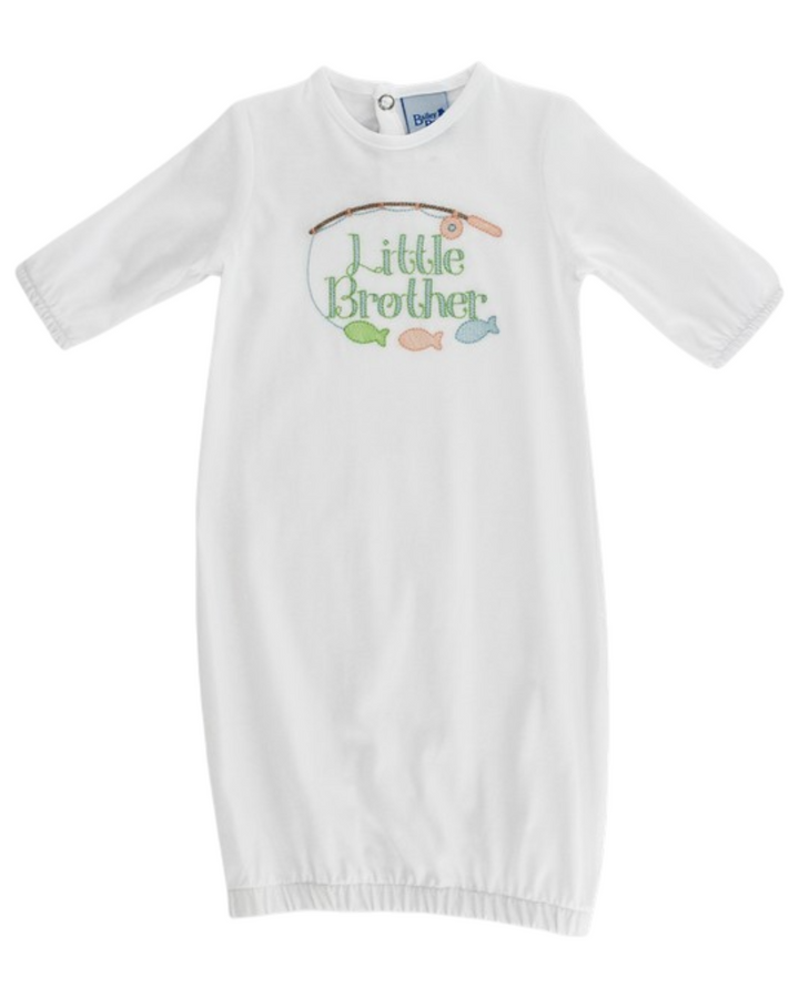Little Brother White Knit Boys Sac Gown, That Store, front