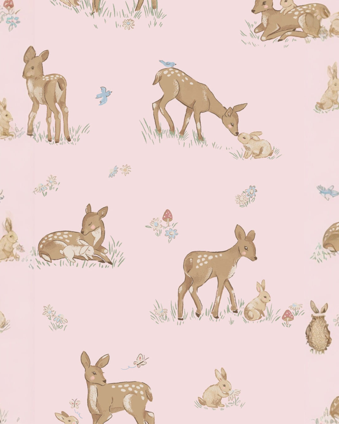 Little Fawn Pink 2 Way Zipper Convertible Romper, That Store, fabric