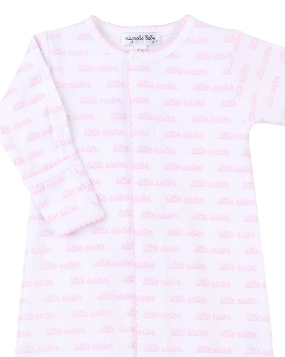 Little Sister Printed White & Pink Girls Converter, close up
