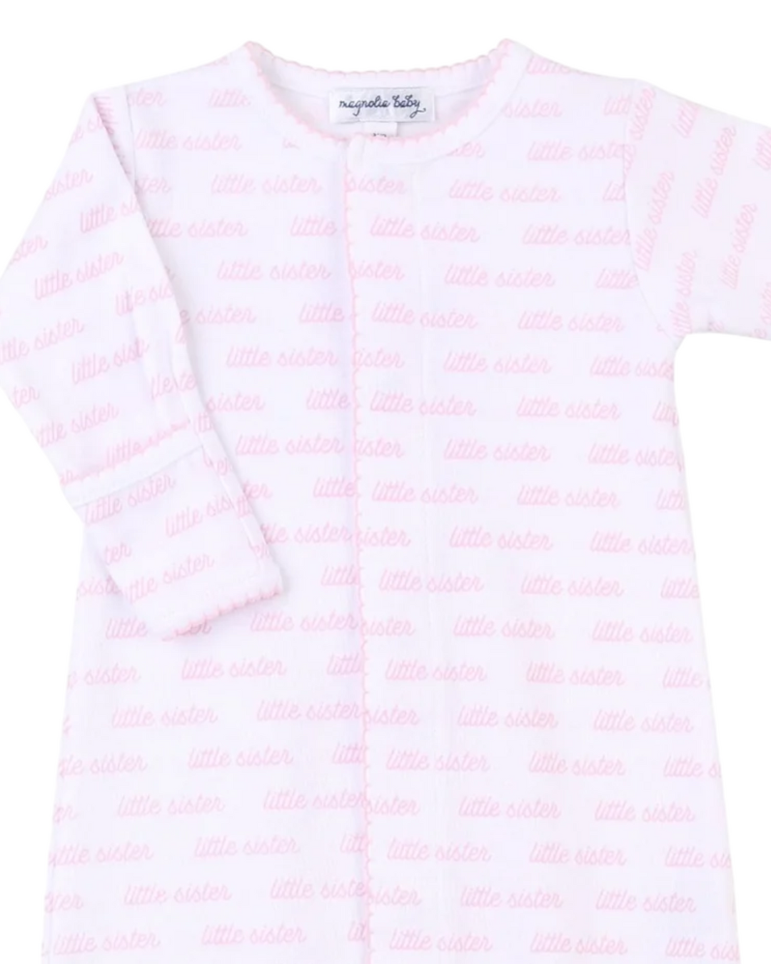 Little Sister Printed White & Pink Girls Converter, close up