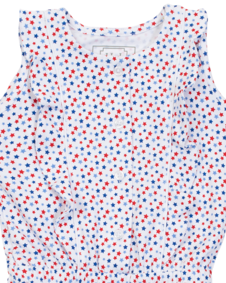 Lola Girls' Romper - Star Spangled, That Store, close