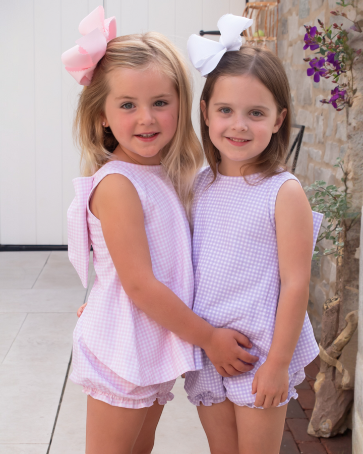 Lottie Girls Bloomer Set- Lavender Gingham,That Store, child